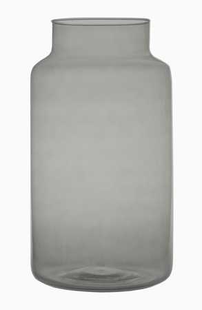 Szklany słój W-395D H:35cm D:19cm  Popielaty