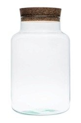 Szklany wazon słój W-395H+korek H:25cm D:17cm