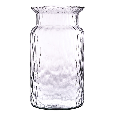 Szklany wazon W-332N1 młotkowany H:25cm D:14 cm