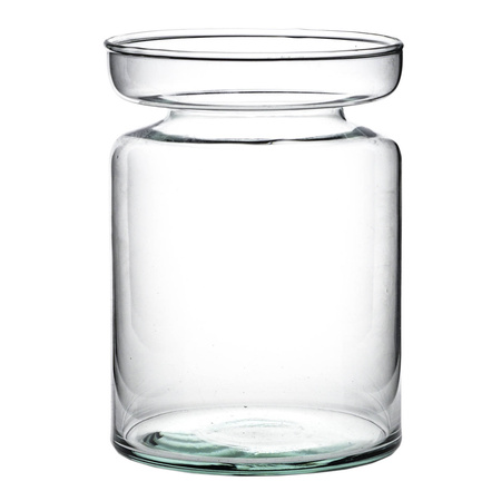 Szklany świecznik W-703 H:14cm D:10cm SALE