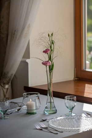 Szklany wazon W-477 H:14cm D:14cm