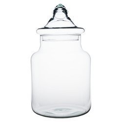 Szklany wazon słój W-395C1 + szklana pokrywka