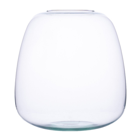 Szklany wazon W-557A H:24,5cm D:23cm