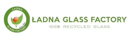 Szklany wazon W-568A H:53cm D:17cm