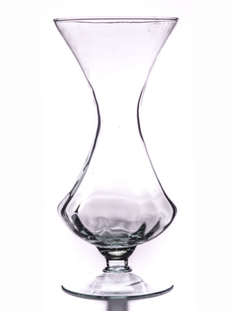 Szklany wazon W-357B H:20cm, D:9cm