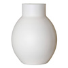 Kremowy wazon szklany kula W-615 mat H:25 cm D:19 cm