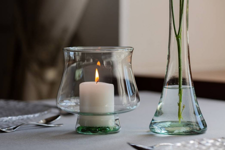 Szklany wazon W-477 H:14cm D:14cm