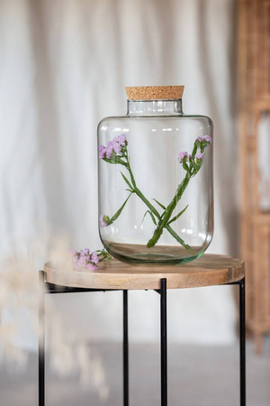 Szklany wazon słój W-712B+korek H:27cm D:19cm