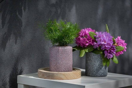 Szklany słój H:17cm D:14,5cm WM-C001 LOFTI  granit