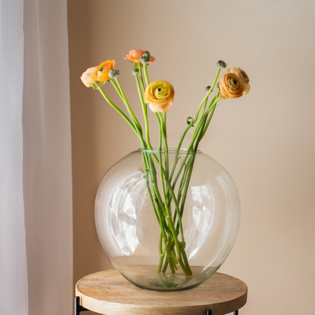 Szklany wazon kula las w szkle W-601