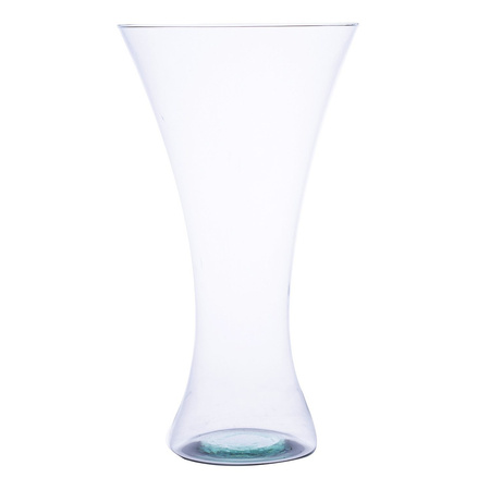 Szklany wazon klepsydra W-236 H:35cm D:19,2cm