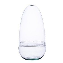 Szklane terrarium jajko las w szkle W-542A+W-542 H:26cm D:12,8cm