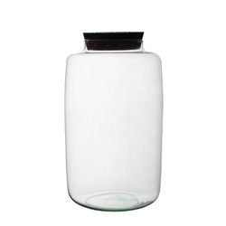 Szklany Wazon słój W-596 + korek guma H:28cm D:17cm