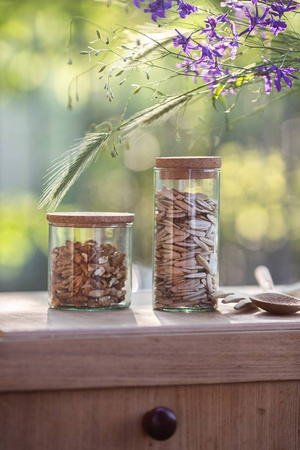 Szklany cylinder z korkiem WL-86 H:14cm D:6,5cm