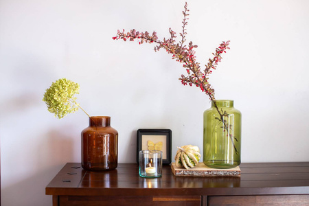 Szklany wazon słój W-395K1 H:25cm D:14,5cm Amber