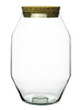 Szklany wazon W-587C+korek H:25cm D:19cm