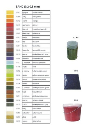 Piasek dekoracyjny kolor czerwony 1kg