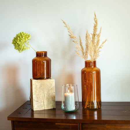 Szklany wazon słój W-395K H:35cm D:14,5cm Amber