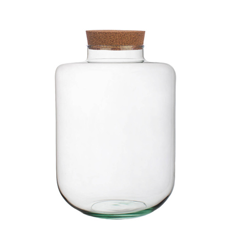Szklany wazon słój W-712B+korek H:27cm D:19cm