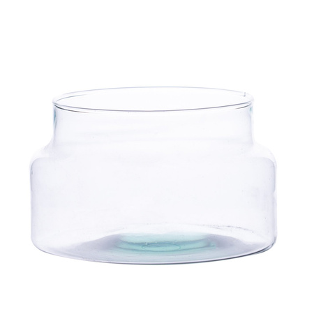 Szklany wazon słój W-546B H:9,5cm D:16cm