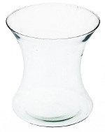 Szklany wazon klepsydra  W-128 H:17cm D:17cm 