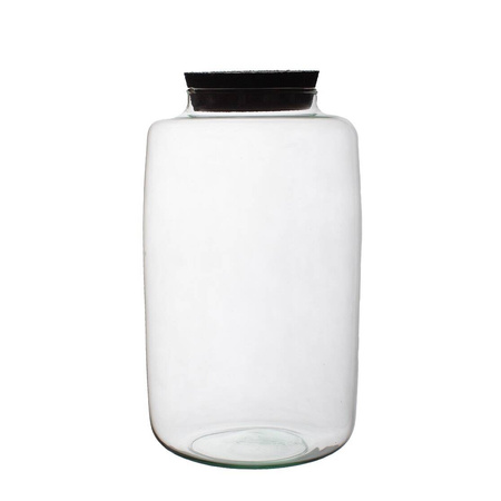 Szklany Wazon słój W-596 + korek guma H:28cm D:17cm