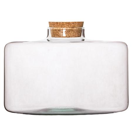 Szklany wazon słój W-754A+korek H:18cm D:23cm