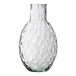 Szklany wazon W-615C pawie oczko H:28cm D:16cm