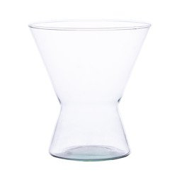 Szklany wazon klepsydra W-353 H:16cm D:15cm