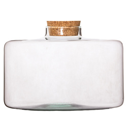 Szklany wazon słój W-754+korek H:21,5cm D:28cm