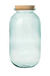 Szklany wazon słój W-524C+korek H:41cm D:23cm