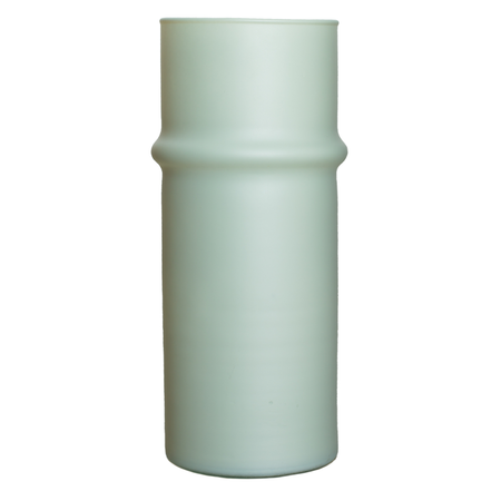 Szklany matowy wazon W-709 miętowy mat H:25cm D:11,5cm