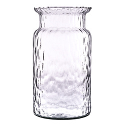 Szklany wazon W-332N1 młotkowany H:25cm D:14 cm