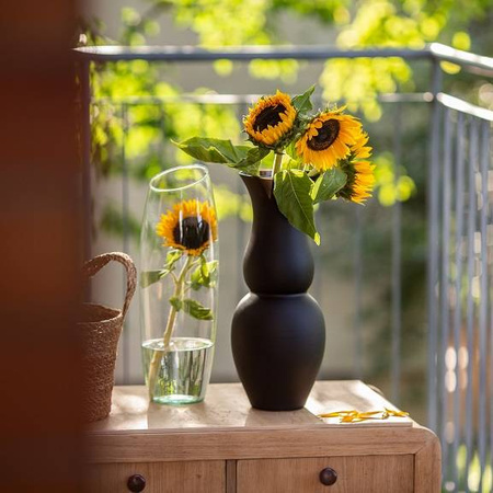 Szklany wazon W-213C skos H:41cm D:13,5cm SALE