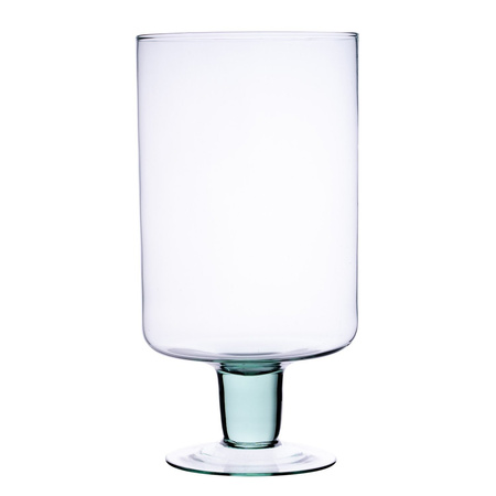 Szklany wazon na stopie W-197 H:35cm D:18cm