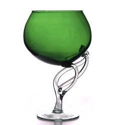 Kielich "Korzeń" Zielony H:27cm D:17cm