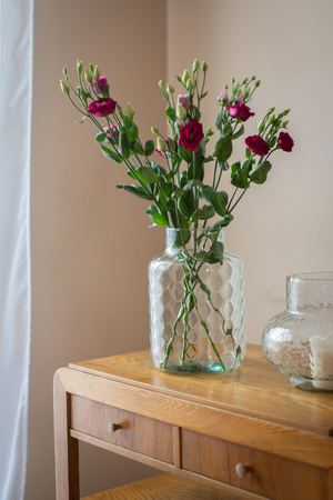 Szklany wazon słój W-395H plaster miodu H:25cm D:17cm