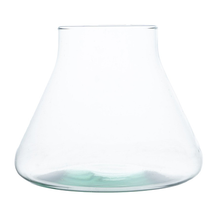 Szklany wazon W-414A H:15cm D:19cm