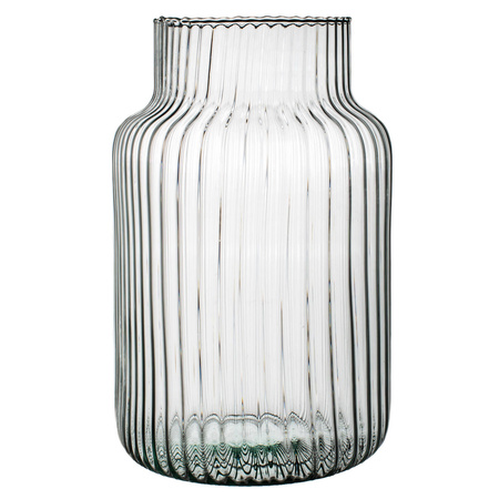 Szklany wazon ryflowany słój W-395E H:30cm D:19cm